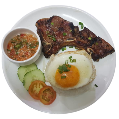 VIETNAMESE LEMONGRASS Pork Chop with Rice & Egg